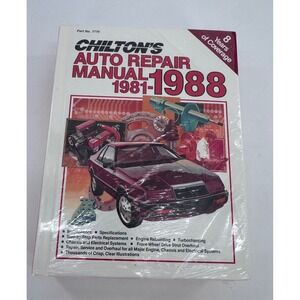Chilton Auto Repair Manual 1981-1988 Hardcover Part 7770 Vintage Shop Guide New